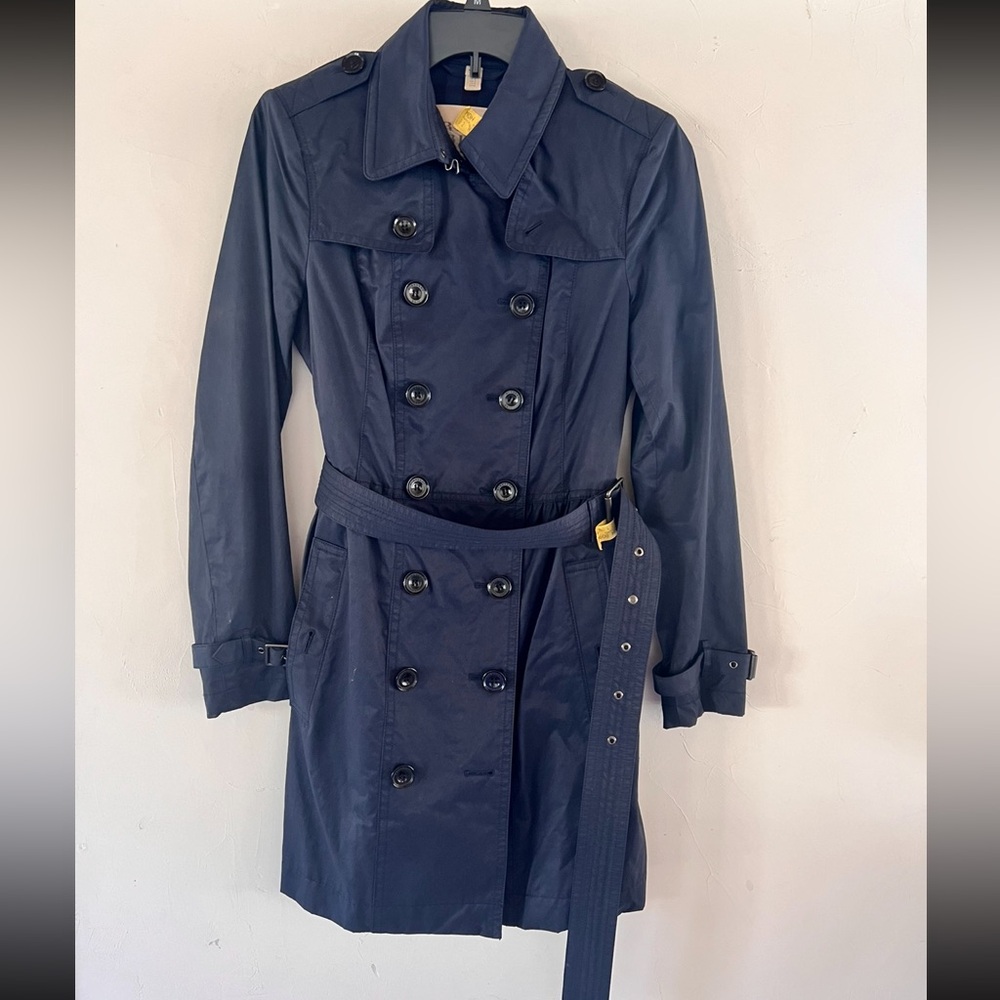 Burberry Britt Navy Blue Trench Coat